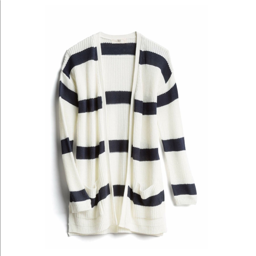 Pinque Sparrow Striped Two Pocket Cardigan
